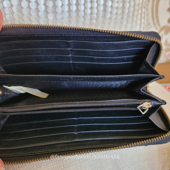 KATE SPADE floral multi-compartment multi-zip purse large wallet card holder - Picture 13 of 17